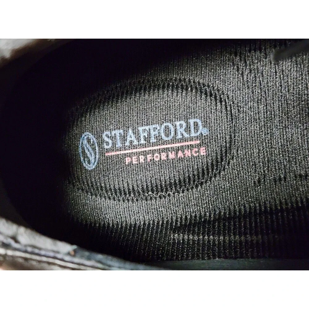 Stafford Performance Black Dress Shoes Size 13 Leather